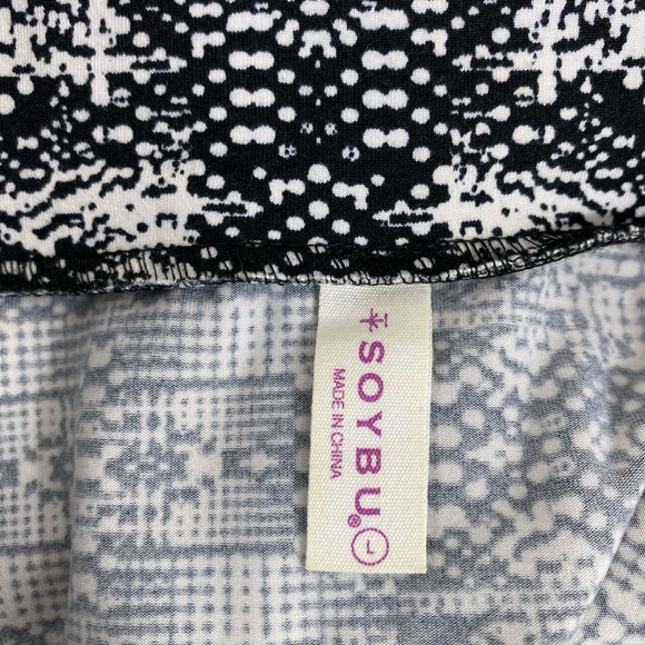 Soybu black print elastic waist skirt large - Picture 6 of 7